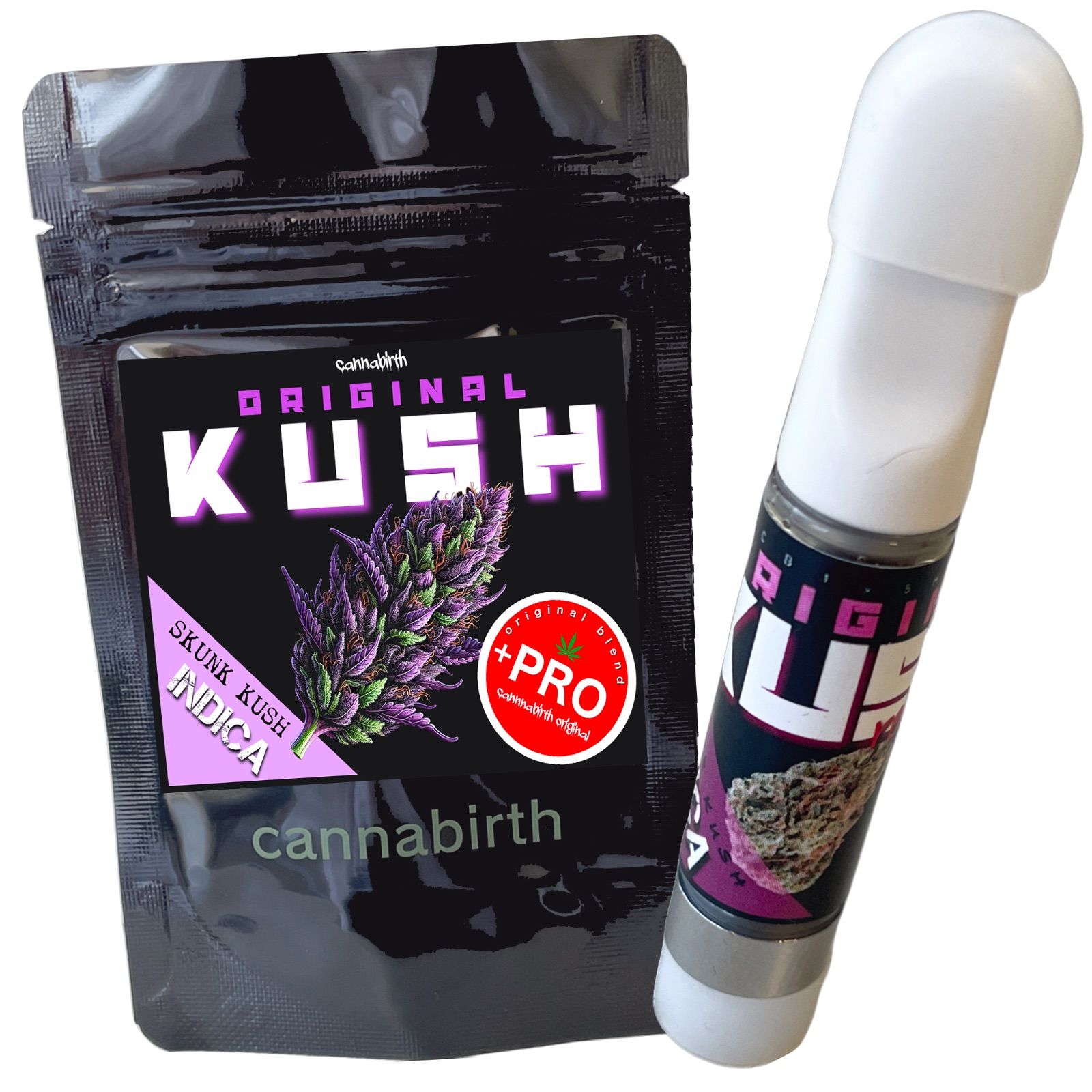 インディカ「skunk KUSH」 調合CBD専門店カンナバース original KUSH PROシリーズ トータルカンナビノイド90% 電子タバコ 510ベイプ cannabirth CBG CBN リキッド 吸引用 VAPE カートリッジ